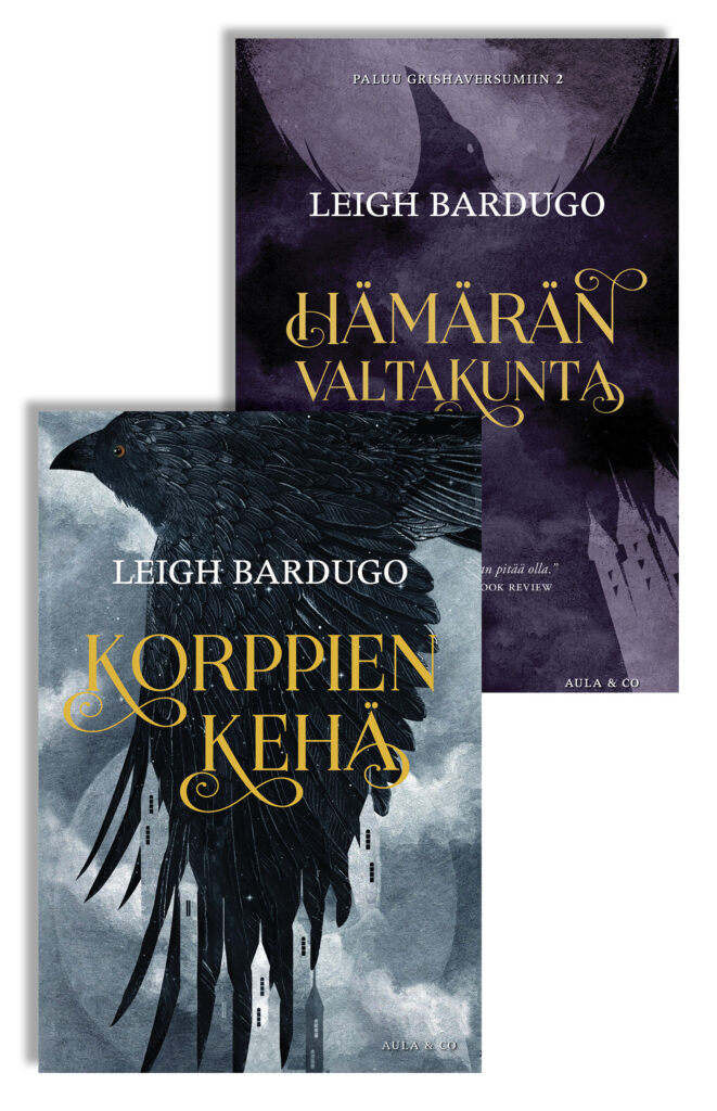 Paluu Grishaversumiin -sarjaan kuuluvien kirjojen kannet Leigh Bardugo