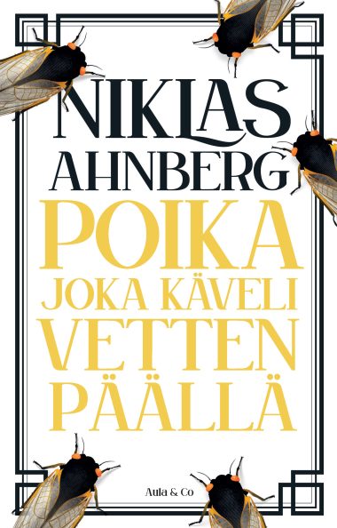 Poika joka käveli vetten päällä -kirjan kansi. Kannessa kärpäsiä sekä kirjan ja kirjailijan nimet.
