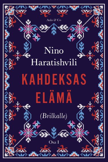 Kahdeksas elämä -kirjan kansi. Kannessa kirjan nimi ja koristeellisia kuvioita.