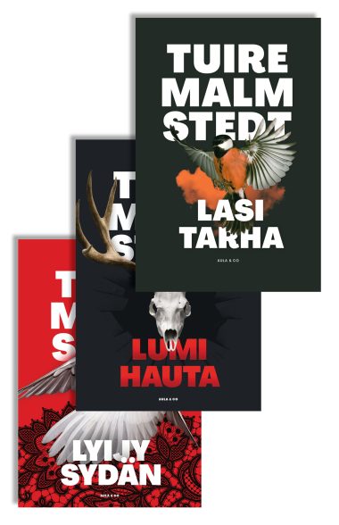 Metso & Vauramo -trilogian kannet. Tuire Malmstedt